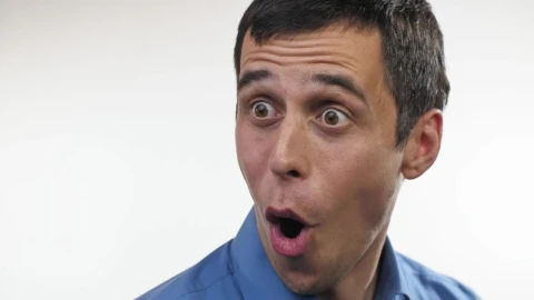Free Video Stock surprised and smiling man portrait Live Wallpaper - Free Live Wallpaper