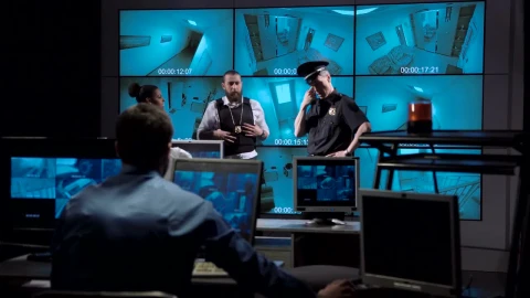 Free Video Stock surveillance center goes into alert Live Wallpaper - Free Live Wallpaper