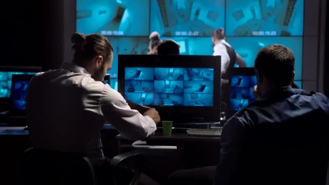 Free Video Stock surveillance security guards eating donuts Live Wallpaper - Free Live Wallpaper