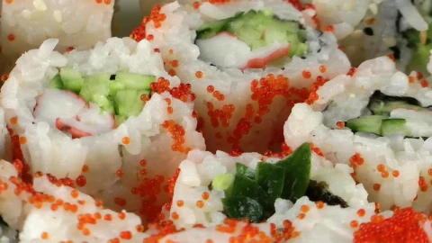 Free Video Stock sushi rolls texture Live Wallpaper - Free Live Wallpaper