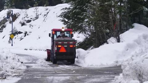 Free Video Stock sweeper removing snow from a road Live Wallpaper - Free Live Wallpaper