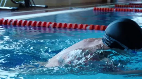 Free Video Stock swimming lengths in an indoor pool Live Wallpaper - Free Live Wallpaper