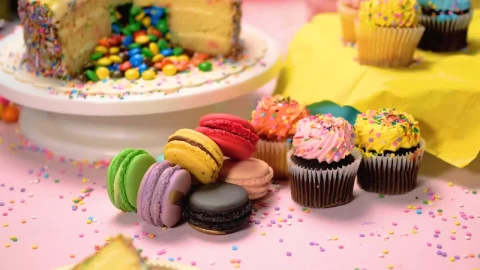 Free Video Stock table of a birthday party with cake Live Wallpaper - Free Live Wallpaper