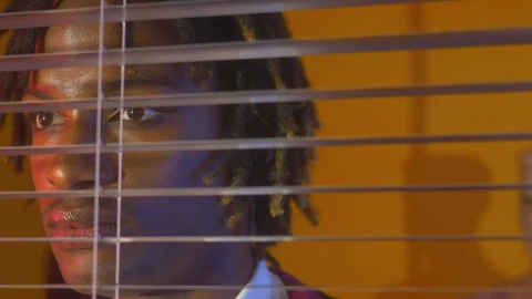 Free Video Stock taciturn face of a man through the window Live Wallpaper - Free Live Wallpaper