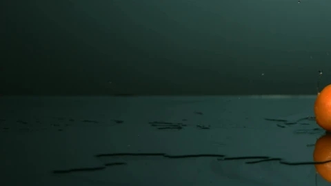 Free Video Stock tangerine rolling on a surface with water Live Wallpaper - Free Live Wallpaper