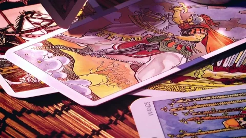 Free Video Stock tarot cards close up view Live Wallpaper - Free Live Wallpaper