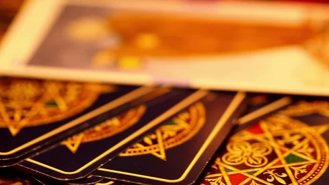 Free Video Stock tarot cards on the table macro Live Wallpaper - Free Live Wallpaper
