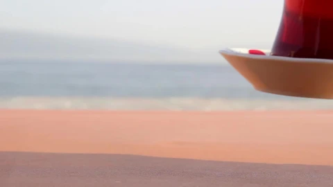 Free Video Stock tea glass near the beach Live Wallpaper - Free Live Wallpaper