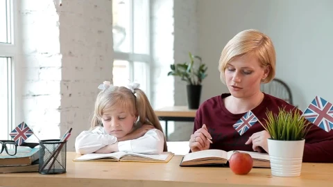 Free Video Stock teacher gets little girl interested in learning Live Wallpaper - Free Live Wallpaper
