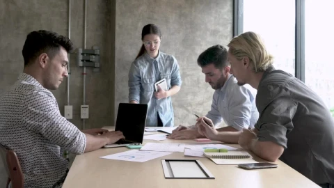 Free Video Stock team working in an clean office Live Wallpaper - Free Live Wallpaper