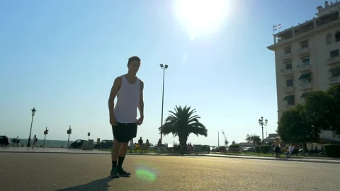 Free Video Stock teenager doing a cartwheel outside Live Wallpaper - Free Live Wallpaper