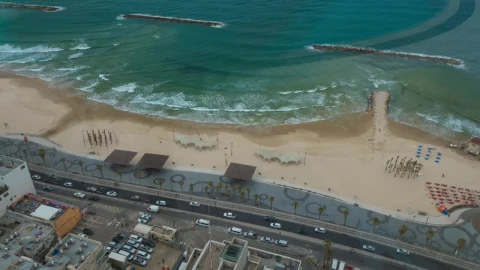 Free Video Stock tel aviv waterfront in the day Live Wallpaper - Free Live Wallpaper