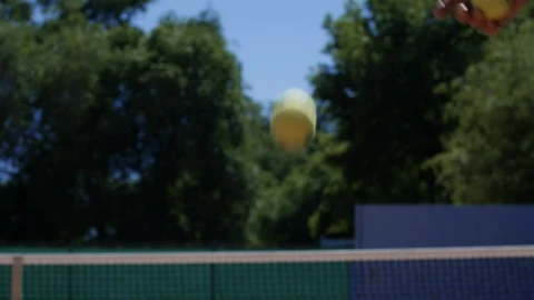 Free Video Stock tennis ball flying over the net Live Wallpaper - Free Live Wallpaper
