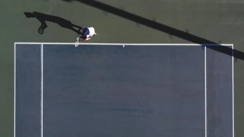 Free Video Stock tennis serve aerial view Live Wallpaper - Free Live Wallpaper