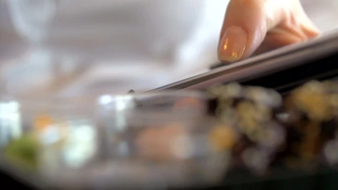 Free Video Stock texting while eating japanese food Live Wallpaper - Free Live Wallpaper