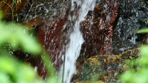 Free Video Stock texture of water tumbling down rocks Live Wallpaper - Free Live Wallpaper