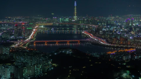 Free Video Stock the city of seoul at night Live Wallpaper - Free Live Wallpaper