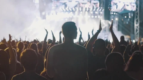 Free Video Stock the crowd enjoying a rock concert Live Wallpaper - Free Live Wallpaper