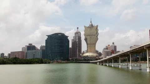 Free Video Stock the great cathedral of macau and a bridge Live Wallpaper - Free Live Wallpaper