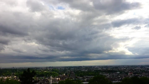 Free Video Stock thick clouds over a large city  largeLive Wallpaper - Free Live Wallpaper
