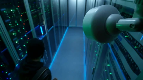Free Video Stock thief in server room being recorded by a camera Live Wallpaper - Free Live Wallpaper