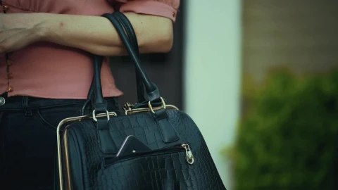 Free Video Stock thief silently steals a womans cell phone from a purse Live Wallpaper - Free Live Wallpaper
