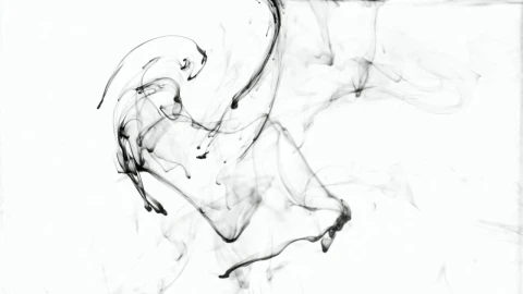Free Video Stock thin ink floats in water on white background Live Wallpaper - Free Live Wallpaper
