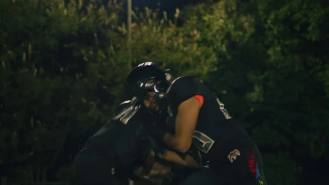 Free Video Stock three football players training at night Live Wallpaper - Free Live Wallpaper