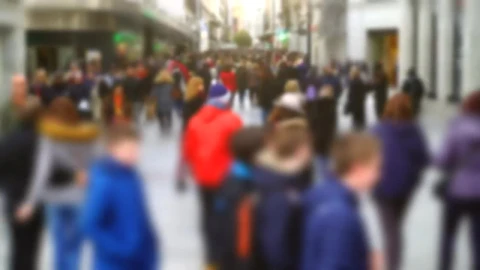Free Video Stock time lapse of a busy tourist street in winter Live Wallpaper - Free Live Wallpaper