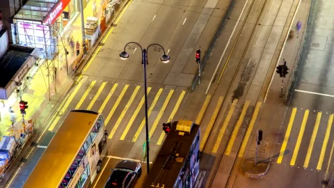 Free Video Stock time lapse of a crosswalk in hong kong Live Wallpaper - Free Live Wallpaper