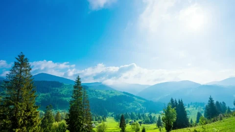 Free Video Stock time lapse of a meadow with mountains Live Wallpaper - Free Live Wallpaper