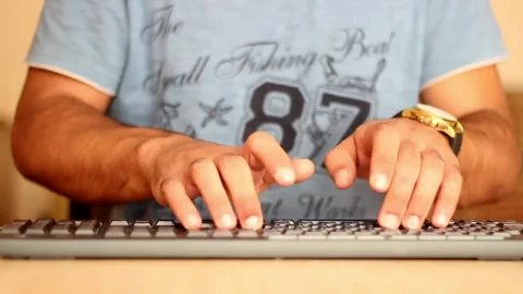 Free Video Stock time lapse of a person typing on a keyboard Live Wallpaper - Free Live Wallpaper