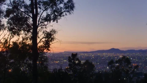 Free Video Stock time lapse of a small town at night Live Wallpaper - Free Live Wallpaper