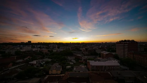 Free Video Stock time lapse of a sunrise in a city skyline Live Wallpaper - Free Live Wallpaper