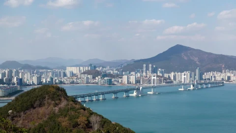 Free Video Stock time lapse of busan city and the bridge Live Wallpaper - Free Live Wallpaper