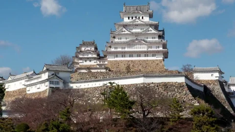 Free Video Stock time lapse of historic temple and fortress in japan Live Wallpaper - Free Live Wallpaper