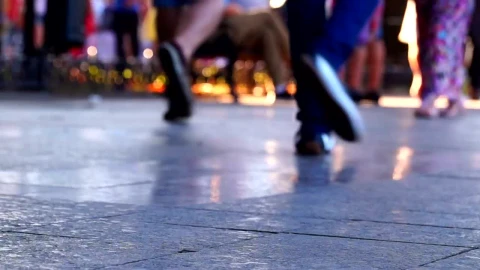 Free Video Stock time lapse of people walking on the sidewalk Live Wallpaper - Free Live Wallpaper
