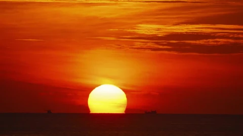 Free Video Stock time lapse of sunset with a red sky Live Wallpaper - Free Live Wallpaper