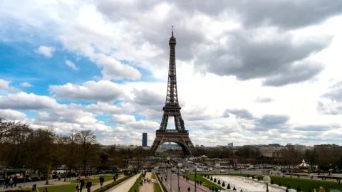 Free Video Stock time lapse of the eiffel tower landscape Live Wallpaper - Free Live Wallpaper
