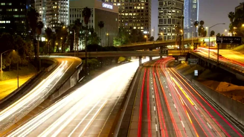 Free Video Stock time lapse of traffic at night Live Wallpaper - Free Live Wallpaper
