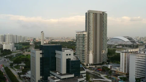 Free Video Stock time lapse view from a singapore skyscraper Live Wallpaper - Free Live Wallpaper