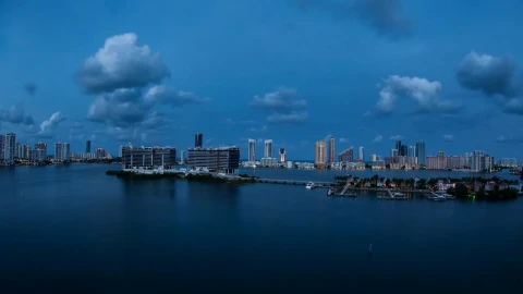 Free Video Stock timelapse over a bay in miami Live Wallpaper - Free Live Wallpaper
