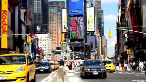 Free Video Stock times square during a sunny day Live Wallpaper - Free Live Wallpaper