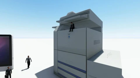 Free Video Stock tiny d people around electronic office gadgets Live Wallpaper - Free Live Wallpaper