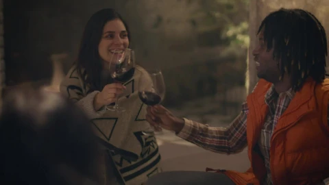 Free Video Stock toast between friends with glasses of wine Live Wallpaper - Free Live Wallpaper