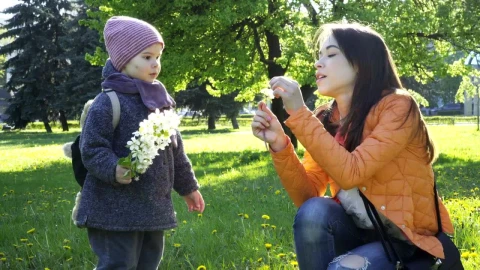 Free Video Stock toddler holding flowers Live Wallpaper - Free Live Wallpaper