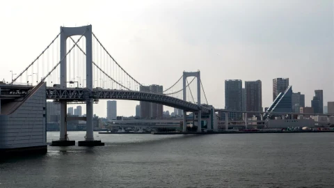 Free Video Stock tokyo bridge with traffic and river time lapse Live Wallpaper - Free Live Wallpaper
