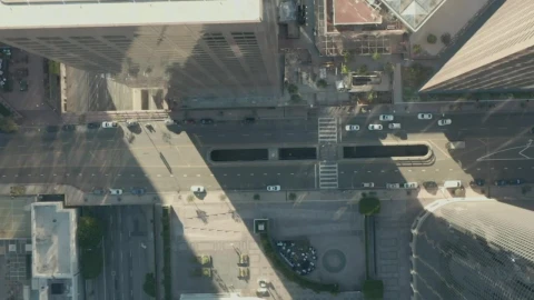 Free Video Stock top aerial shot of an almost empty avenue Live Wallpaper - Free Live Wallpaper