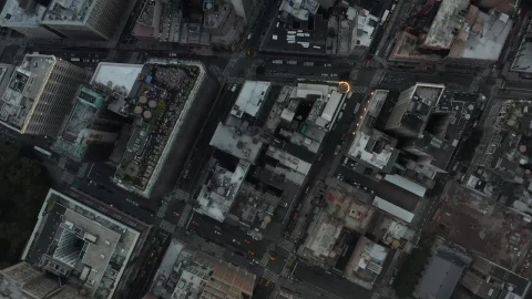 Free Video Stock top aerial shot of the rooftops of the city Live Wallpaper - Free Live Wallpaper