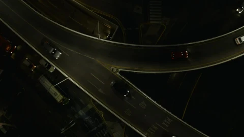 Free Video Stock top aerial view of a two way bridge Live Wallpaper - Free Live Wallpaper